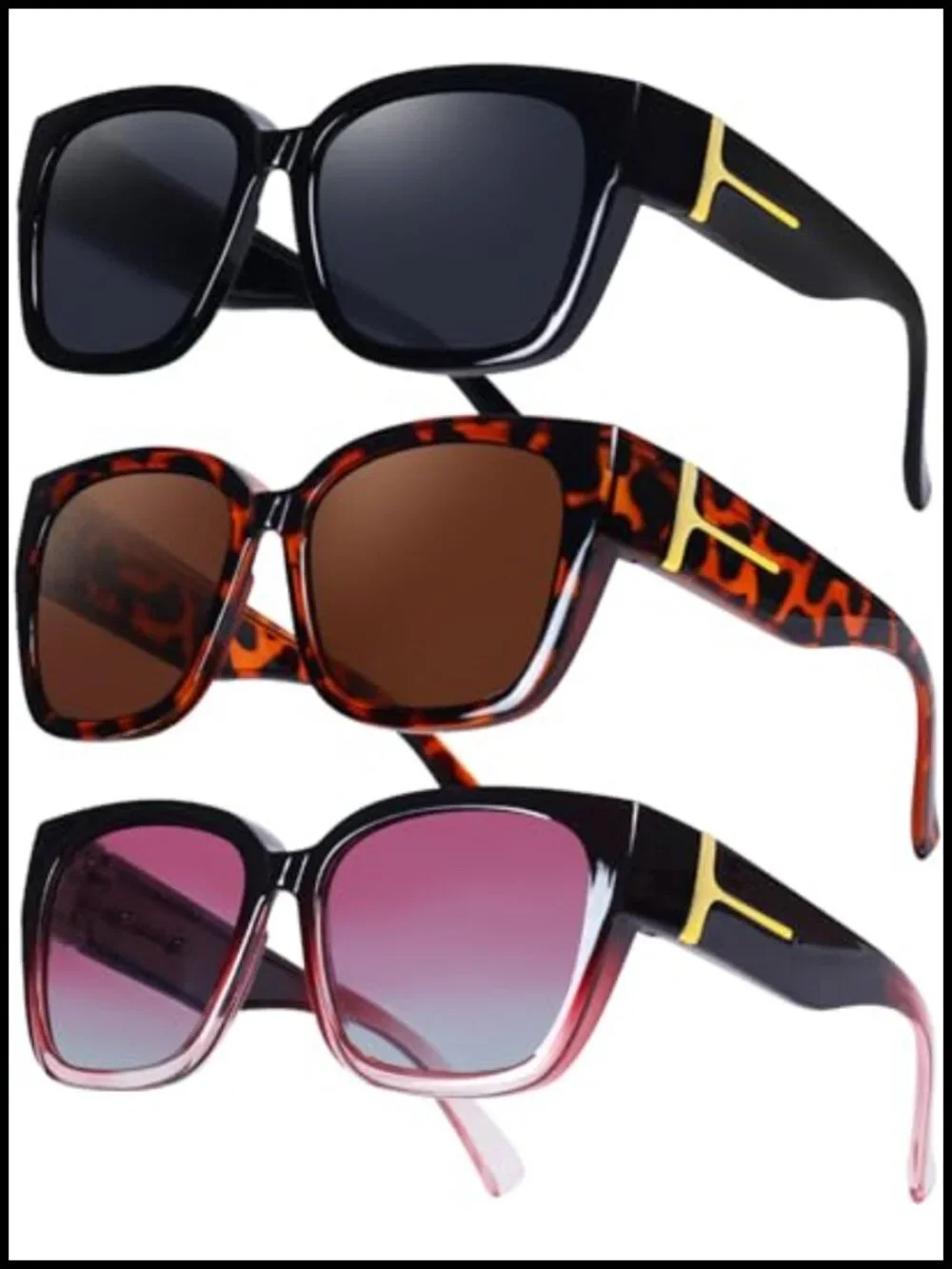 3 Pack Polarized Fit Over Sunglasses UV400 for Men and Women